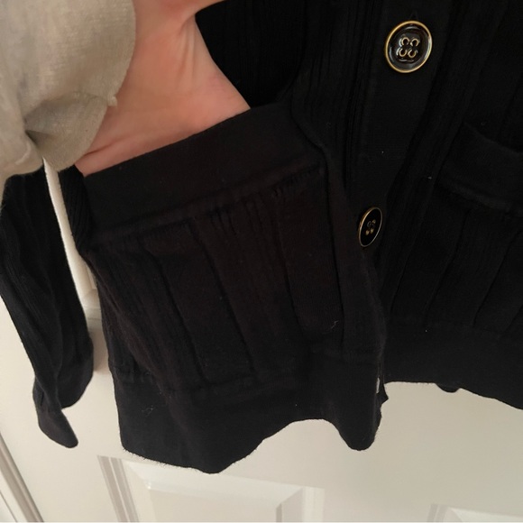Evie Petite Black Cardigan Sweater - Picture 2 of 5